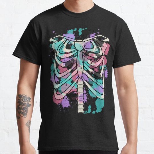 Discover Paint Splatter Rib-cage T-shirts