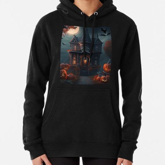 Discover Spooky 3D Halloween House: A Haunting Delight Hoodies