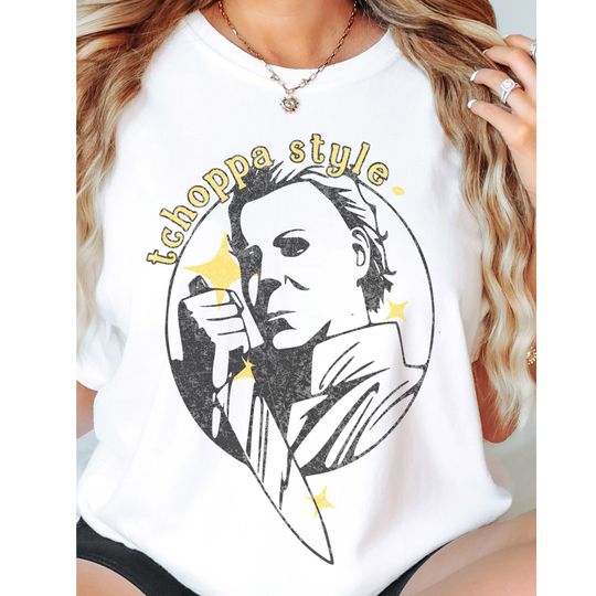 Discover Who Dat Black and Gold Halloween Michael Myers T-Shirt, Tchoppa Style, Who Dat Nation, Black and Gold, New Orleans Saints, Mardi Gras shirts