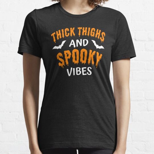 Discover Thick Thighs And Spooky Vibes Funny Halloween T-shirts
