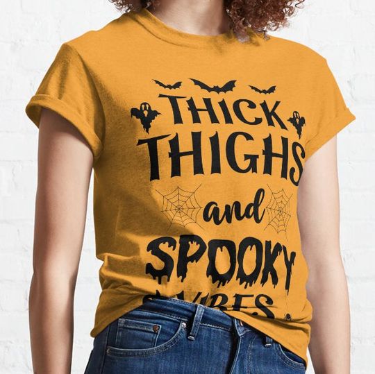 Discover Orange Spooky Vibes Halloween Shirt
