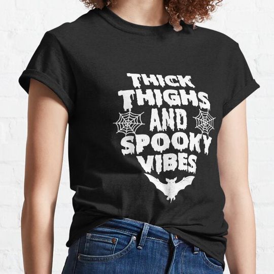 Discover Thick Thighs And Spooky Vibes Halloween T-shirts