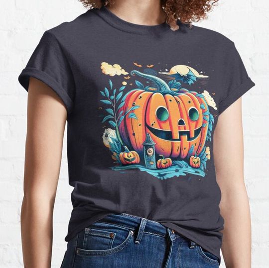 Discover Vintage Halloween Pumpkin 2023. Halloween 2023 T-shirts
