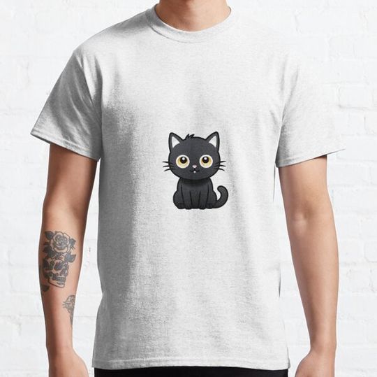 Discover Black Cute Cat T-shirts