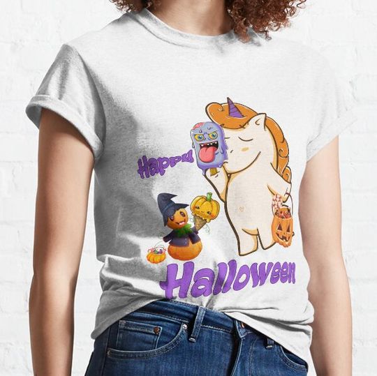 Discover Pumpkin, Unicorn and treat- Happy Halloween T-shirts