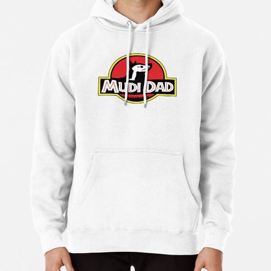 Discover (For Bright Background) Jurassic Mudi Dad Hoodies