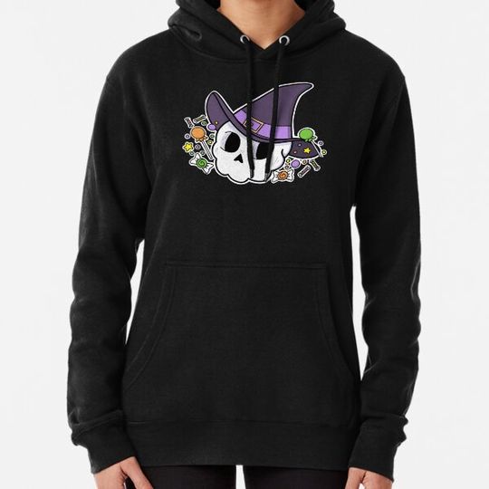 Discover Halloween witch skull Hoodies