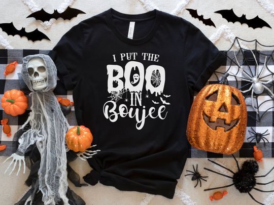 Discover I Put the Boo in Boujee Ghost Halloween Shirt