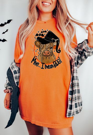 Discover Moo I Mean Boo Funny Cow Halloween Shirt
