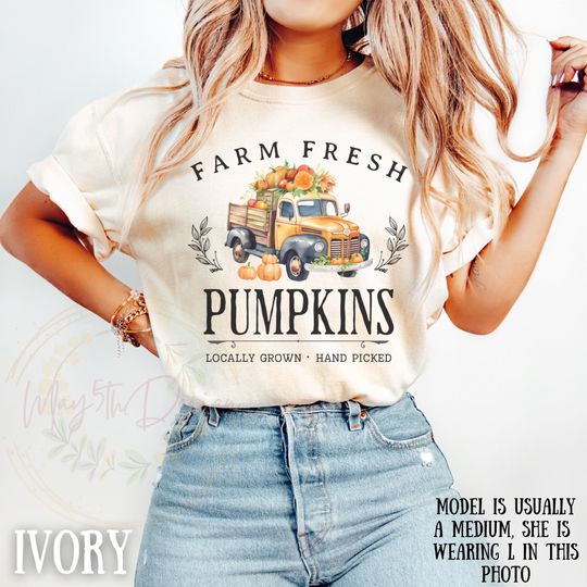 Discover Farm Fresh Pumpkin Floral Shirt, Perfect for Autumn