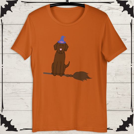 Discover Chocolate Lab Halloween Shirt, Funny Dog Lover's Spooky Tee
