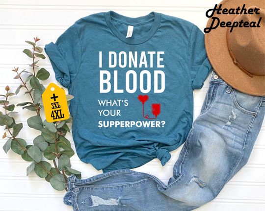 Discover I Donate Blood Funny T-shirt, Awareness for Blood Donation