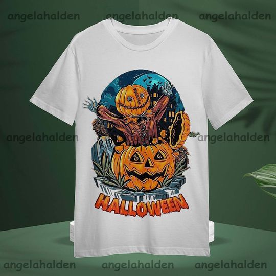 Discover Rip Pumpkin Halloween T-Shirt, Fun Spirited Design