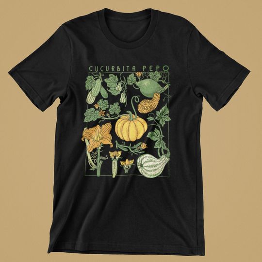 Discover Pumpkin - Pumpkin Plant T-Shirt - Botanical Plant Themed Graphic T-Shirt for Men and Women