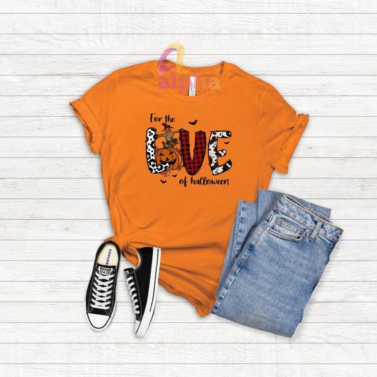 Discover Love Halloween Sweatshirt, Pumpkin and Ghost Theme Tee