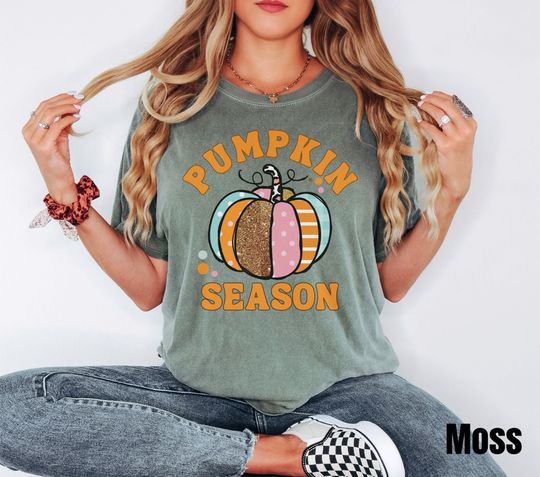 Discover Pumpkin Season Women's Tee, Cute Fall Design for Women