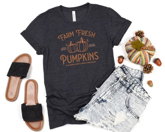 Discover Farm Fresh Pumpkins T-shirt, Halloween Tshirt, Fall Shirt, Pumpkins Shirt, Harvest Fair, Fall Tee