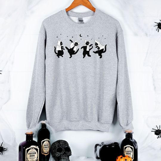 Discover Cat Ghost Sweatshirt for Cat Lovers