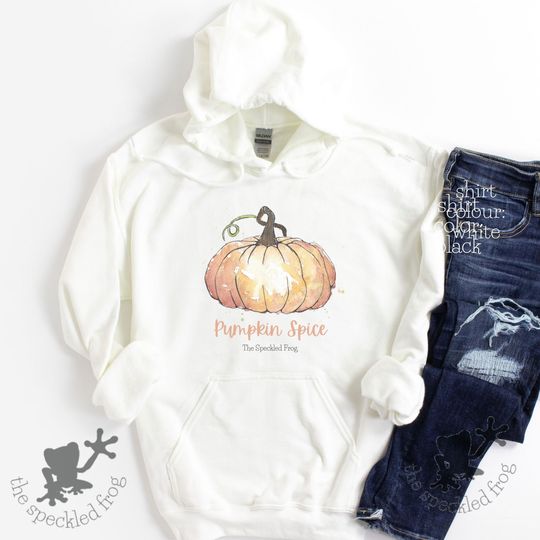 Discover Pumpkin hoodie, Fall Tee, Pumpkin Spice, Thanksgiving Shirt, Boyfriend sweater, Fall painting, Halloween, Burnt Orange, olive green, black