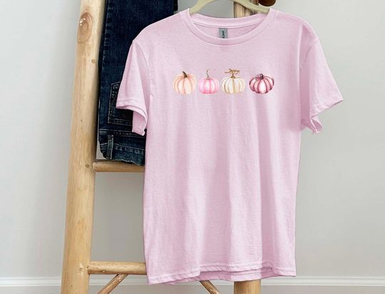 Discover Kids Pink Pumpkin T-Shirt for Fall