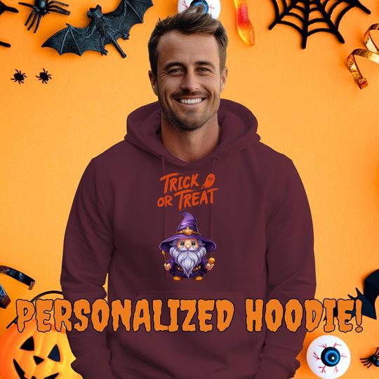 Discover Personalized Wizard Hoodie - Family Matching Halloween Outfit