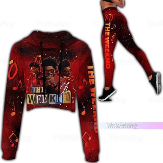 Discover Weekend Crop Top Hoodie and Legging Set