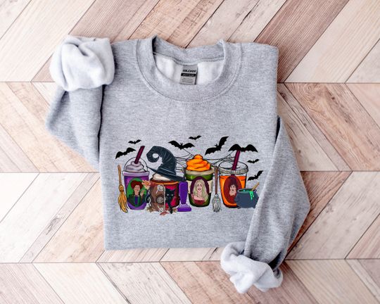 Discover Fall Coffee Hoodie, Cute Fall Coffee Lover Sponge Fleece Pullover Hoodie, Halloween Pumpkin Latte Drink Cup, Pumpkin Spice, Thanksgiving
