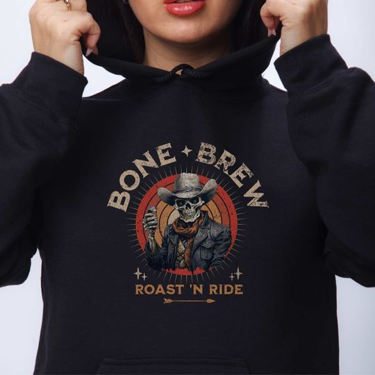 Discover Western Skeleton Cowboy Killers Hoodie: Spooky Season Halloween Coffee Shirt, Funny Skeleton Sweatshirt, Halloween Graphic, Wester Graphic
