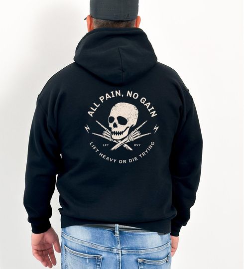 Discover Funny Skeleton Gym Hoodie for Workout