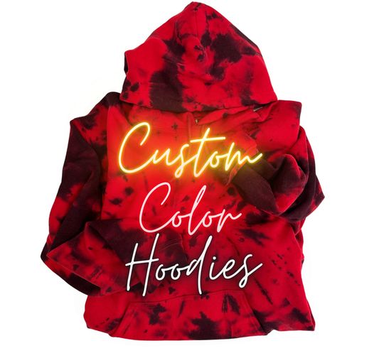 Discover Custom Tie Dye Hoodie for Women, Men, Halloween, Fall, Craft - Soft Oversized Hooded Sweatshirt - Trendy BLANK Clothing - Splatter Pullover