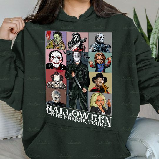 Discover Halloween Horror Tour Era Hoodie - Spooky Group Fun