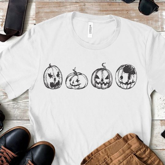 Discover Pumpkin Shirt, Jack-o-Lantern Shirt, Halloween Shirt, Spooky season, Fall Shirt, Thanksgiving shirt, Halloween Town, Pumpkin Face, Costume