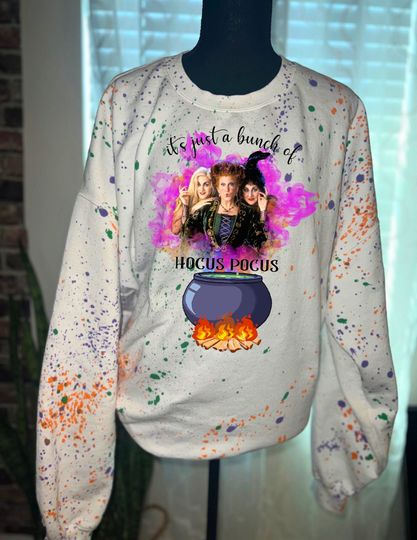 Discover Halloween Sweatshirt | Halloween Sisters | Splatter Sweatshirt