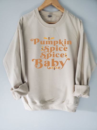 Discover Pumpkin Spice Baby Crewneck Sweatshirt for Fall