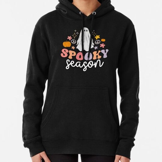 Discover Vintage Halloween Costume with Groovy Ghost Spooky Season Hoodies