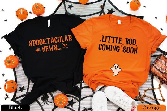 Discover Halloween Pregnancy Announcement Shirt for Couples