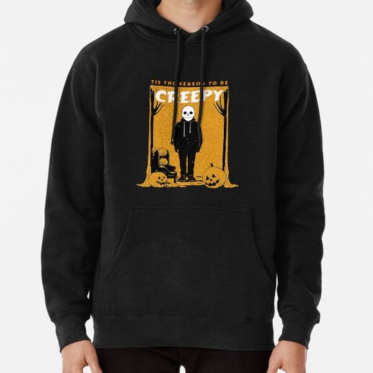 Discover TIS THE SEASON TO BE CREEPY: Skeleton And Pumpkins Halloween Hoodies