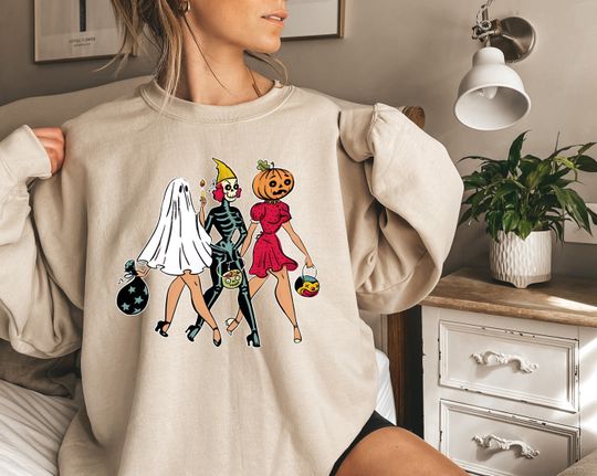 Discover Trick Or Treat Halloween Sweatshirt - Cool Spooky Apparel