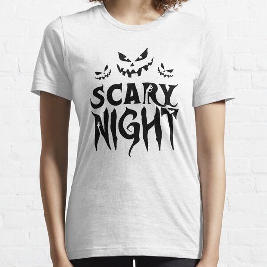 Discover Scary Night Halloween Horror style Black Theme T-shirts