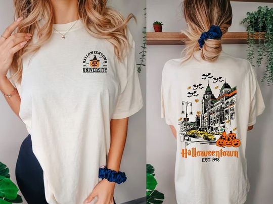 Discover Halloweentown front and back design shirt, Halloween Town Est 1998 Tshirt, Halloween Town Shirt, Pumpkin Halloweentown Tee, Pumpkin party t