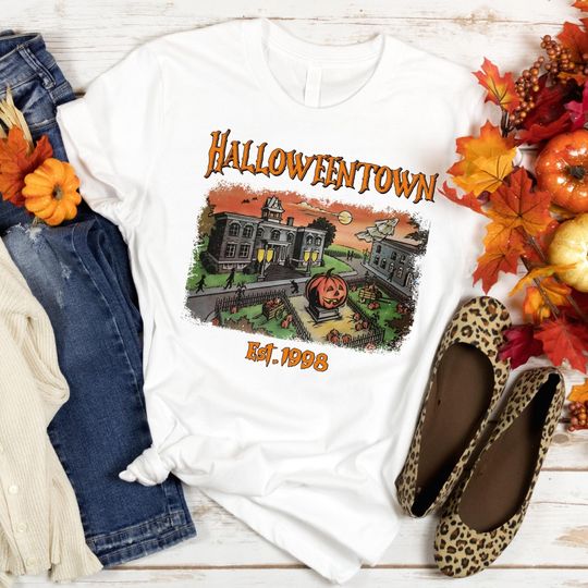 Discover Halloweentown Shirt, Vintage Halloweentown Gift, Est 1998 Halloween Shirt