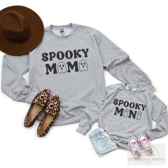 Discover Spooky Mom and Mini Matching Crewneck Sweatshirts