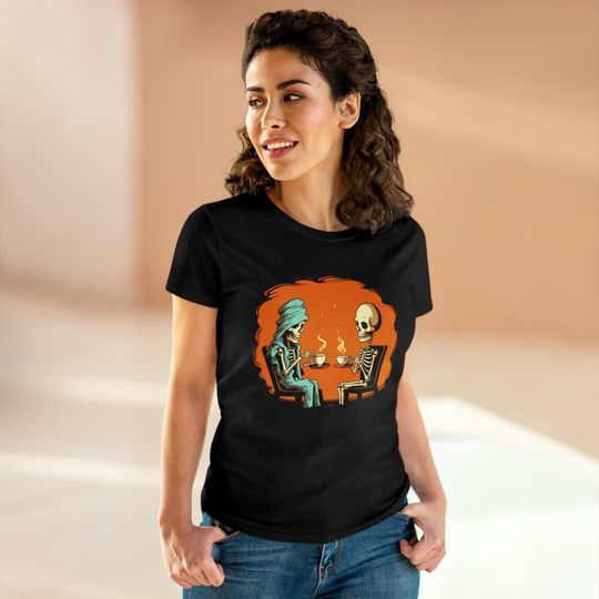 Discover Skeleton Vibes Halloween Graphic Tee