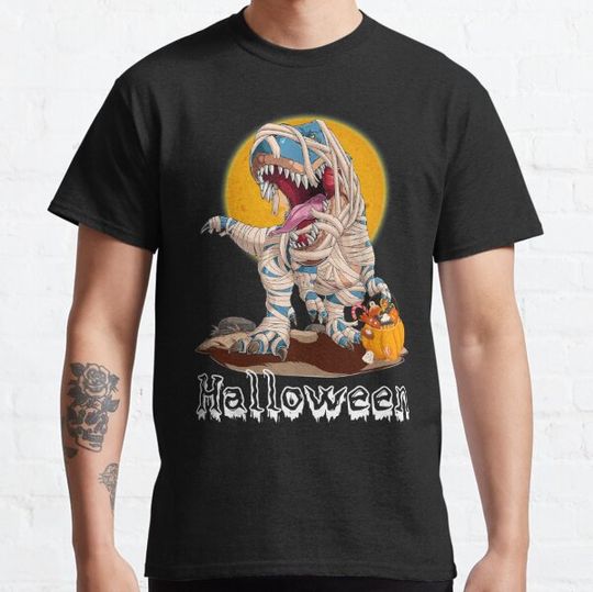Discover Halloween Dinosaur Skeleton T-shirts