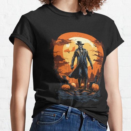 Discover Spooky Cowboy Halloween Scary Sheriff Costume T-shirts