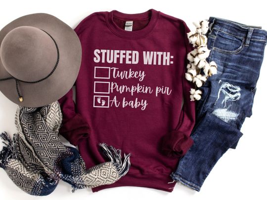 Discover Thankful Pregnancy Announcement Sweatshirt