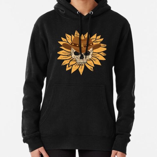 Discover Halloween western flower skeleton Hoodies