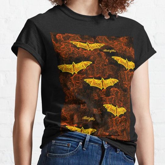 Discover Batzilla - Red Flight Glowing Bats on Fiery Clouds T-shirts