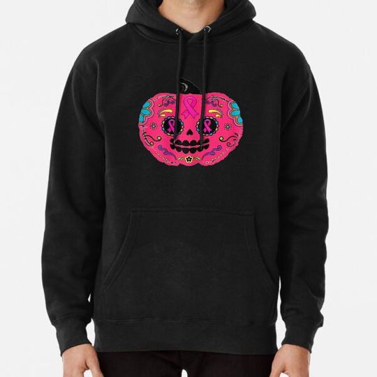 Discover Breast Cancer Awareness Pink Ribbon Halloween Pumpkin Hoodies