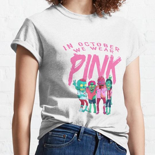 Discover In October We Wear Pink Breast Cancer Halloween Costume T-shirts